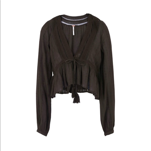 Free People Oberoi V Neck Crop Blouse - Picture 3 of 8